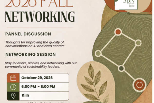Poster promoting the USBN fall networking event